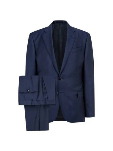 Men s micro pattern wool single suit light navy 270089 - GIORGIO ARMANI - BALAAN 1