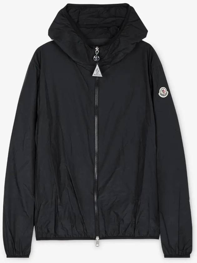 Fegeo Logo Patch Zip Up Hoodie Black - MONCLER - BALAAN 3