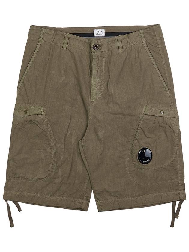 Lens Wappen Cotton Shorts Brown - CP COMPANY - BALAAN 2