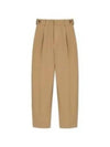 High-waisted Cotton Slacks Beige - BOTTEGA VENETA - BALAAN 2