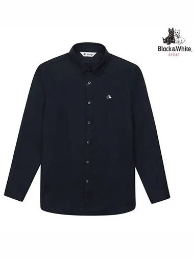 Men s Wool Shirt 6012GXUW NAVY - BLACK&WHITE - BALAAN 1