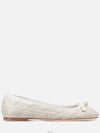 Quilted Cannage Calfskin Ballerina Flat Off White - DIOR - BALAAN 3