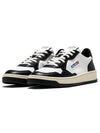 Medalist Leather Low Top Sneakers White Black - AUTRY - BALAAN 3