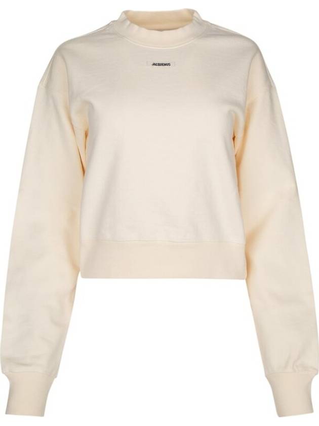 Le Grosgrain Logo Pullover Cotton Knit Top Beige - JACQUEMUS - BALAAN 2