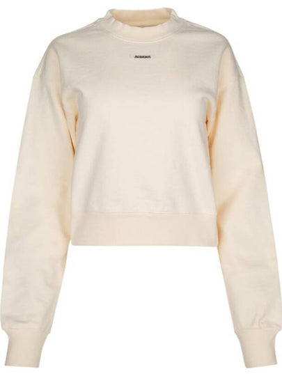 Le Grosgrain Logo Pullover Cotton Knit Top Beige - JACQUEMUS - BALAAN 2