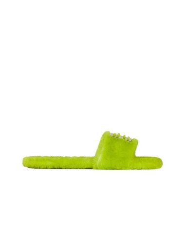 4G Shearing Slippers Citrus Green - GIVENCHY - BALAAN 1