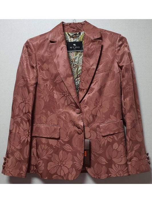 Floral acetate linen blazer jacket - ETRO - BALAAN 2