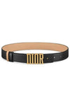 D Fence 30MM Smooth Calfskin Reversible Belt Black - DIOR - BALAAN 2