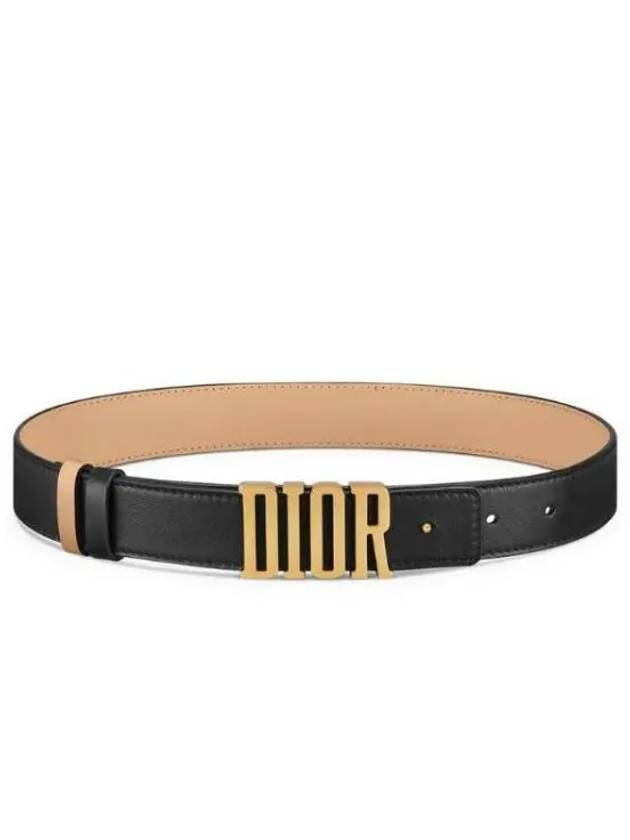 D Fence 30MM Smooth Calfskin Reversible Belt Black - DIOR - BALAAN 2