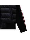 Logo Patch Padded Wool Hooded Jacket Black - MONCLER - BALAAN 5