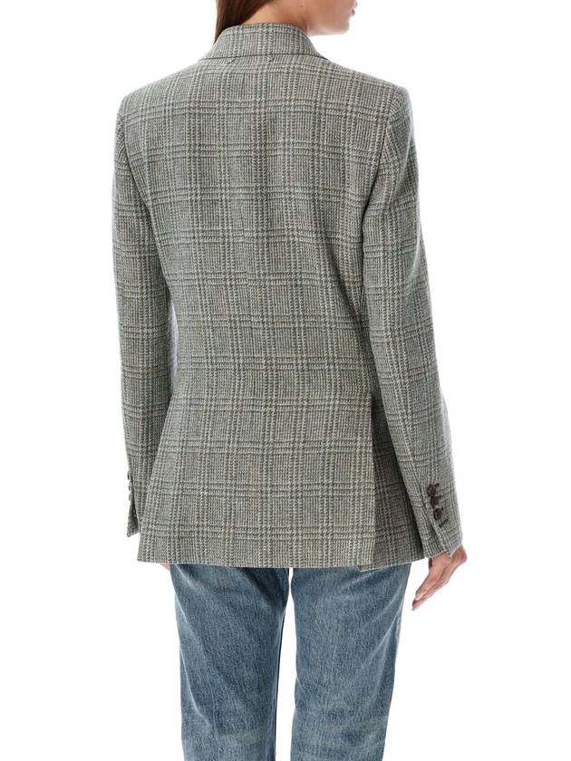 Double breasted Shetland wool jacket Sage - GOLDEN GOOSE - BALAAN 3