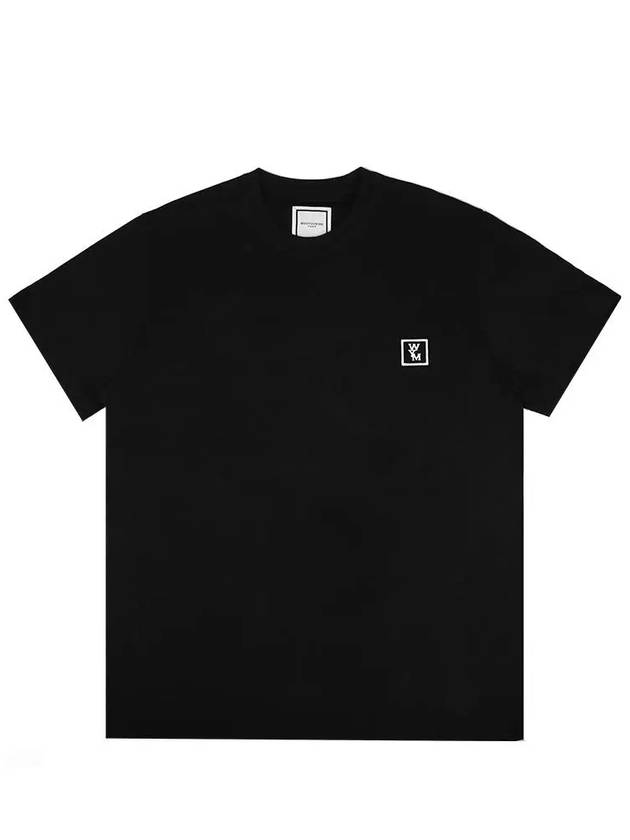 Men's Back Logo Cotton Short Sleeve T-Shirt Black - WOOYOUNGMI - BALAAN 3