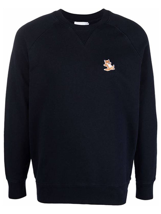 Chillax Fox Patch Classic Sweatshirt Navy - MAISON KITSUNE - BALAAN 2