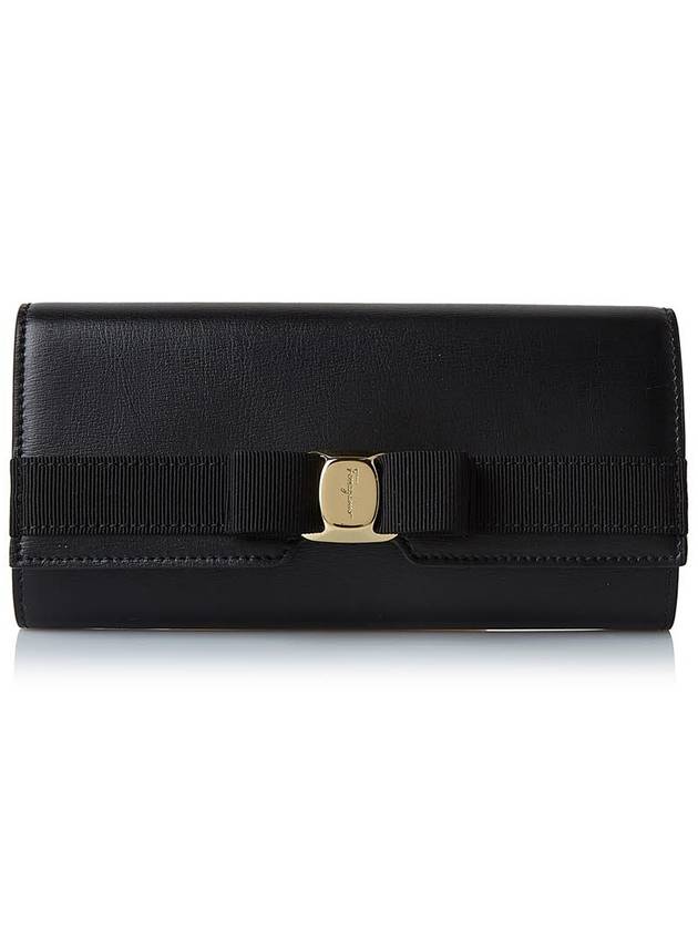 Vara Bow Continental Long Wallet Black - SALVATORE FERRAGAMO - BALAAN 2