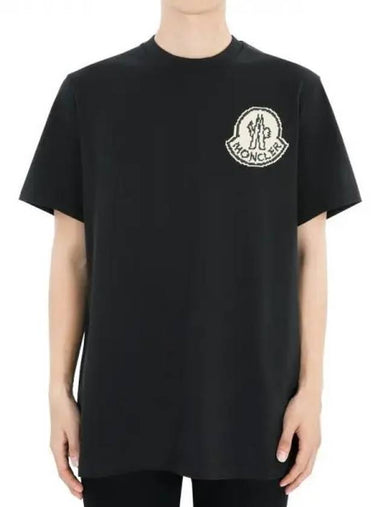 Men s Logo Print Short Sleeve Black 8C00004 83927 998 270276 1055350 - MONCLER - BALAAN 1