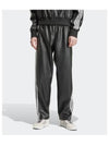 3 Stripes Firebird Faux Leather Straight Pants Black - ADIDAS - BALAAN 2