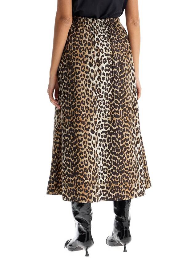 long leopard print maxi skirt - GANNI - BALAAN 3