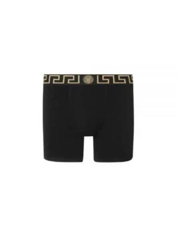 Greca Border Long Trunk Brief Black - VERSACE - BALAAN 1