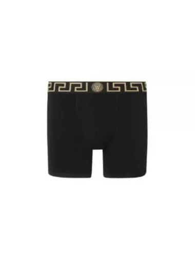 Greca Border Long Trunk Brief Black - VERSACE - BALAAN 1