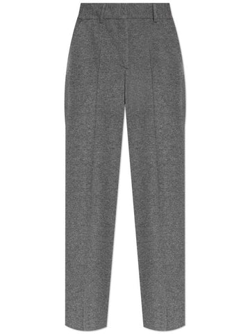 Officine Generale Wool Trousers With Wide Legs, Women's, Grey - OFFICINE GENERALE - BALAAN 1