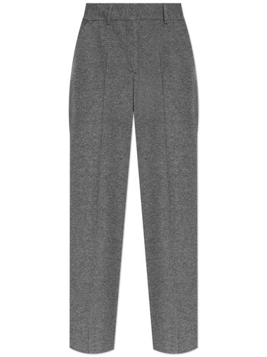 Officine Generale Wool Trousers With Wide Legs, Women's, Grey - OFFICINE GENERALE - BALAAN 1