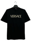 logo overfit short sleeve tshirt 1008466 - VERSACE - BALAAN 1