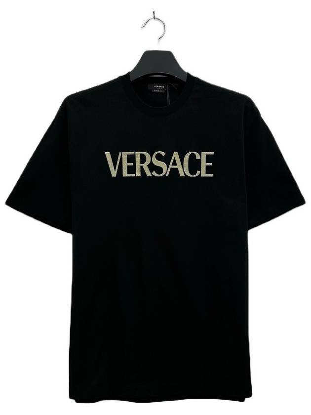 logo overfit short sleeve tshirt 1008466 - VERSACE - BALAAN 1