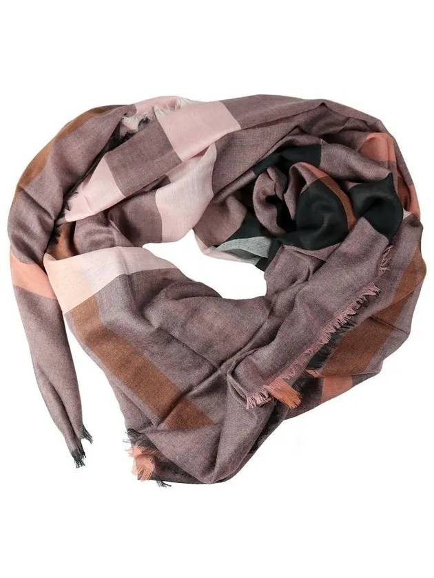 Mega Check Scarf Antique Rose - BURBERRY - BALAAN 5