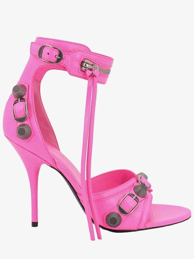 CAGOLE Metal Detail Leather Sandal Heels Pink - BALENCIAGA - BALAAN 1