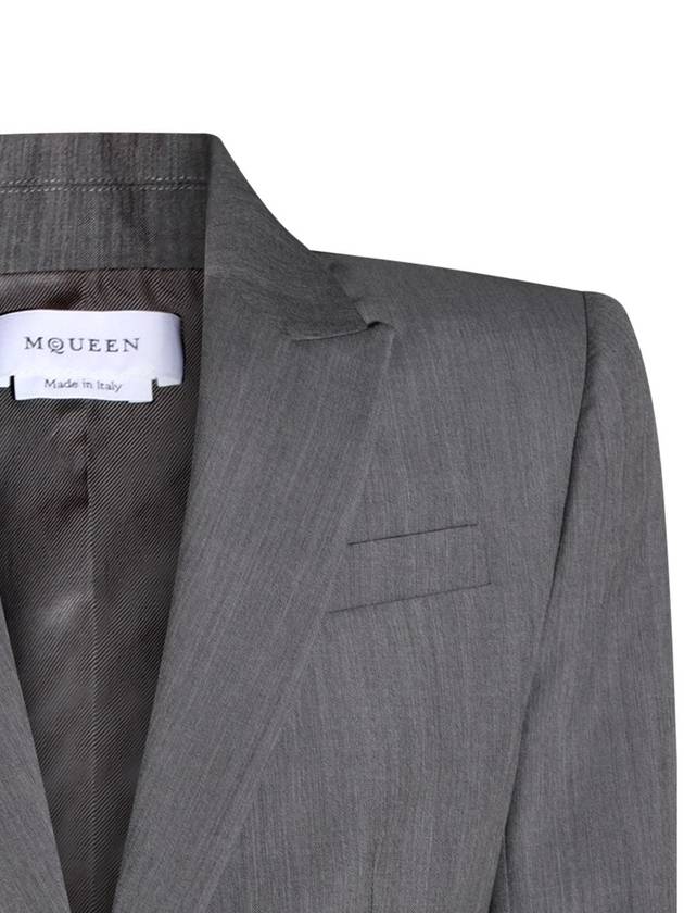 Alexander McQueen Grey Wool Blazer - ALEXANDER MCQUEEN - BALAAN 3