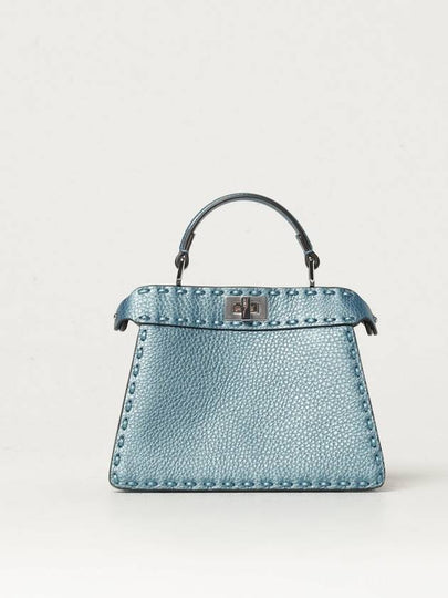 Peekaboo ISeeU Petite Tote Bag Blue - FENDI - BALAAN 2