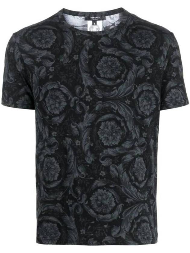 Short Sleeve T Shirt 1000959 1A00515 5B050 Free Black Gray - VERSACE - BALAAN 1