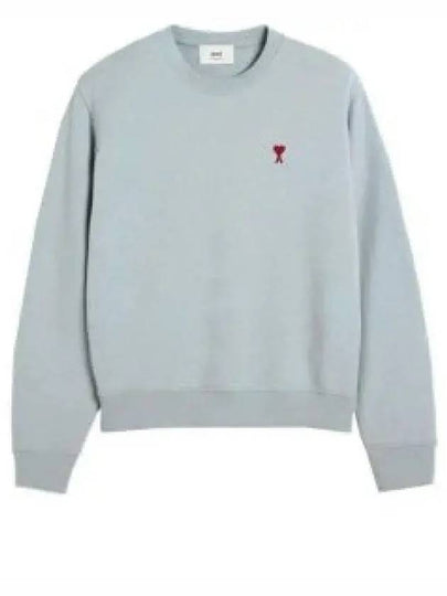 De Coeur Embossed Logo Crewneck Sweatshirt Blue - AMI - BALAAN 2