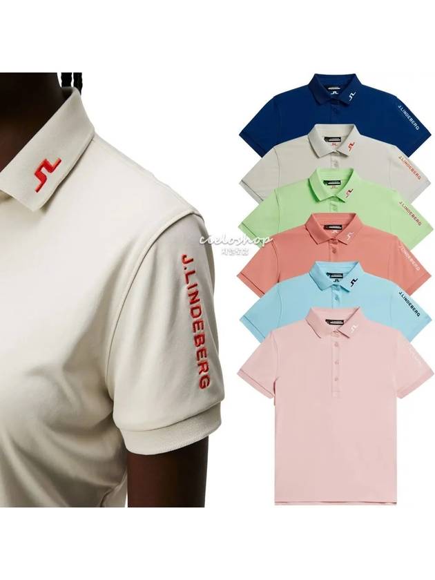 Tour Tech Women s Golf Polo Short Sleeve T Shirt GWJT09006 - J.LINDEBERG - BALAAN 1