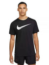 Swoosh Dri Fit Cotton Short Sleeve T-Shirt Black - NIKE - BALAAN 2