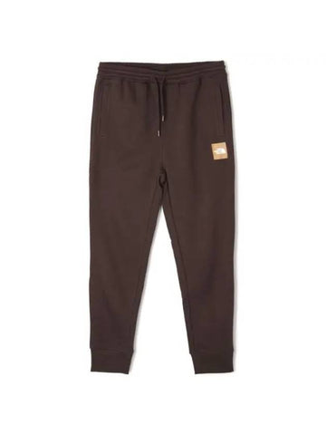 Men's Box NSE Jogger Cotton Track Pants Brown - THE NORTH FACE - BALAAN 1