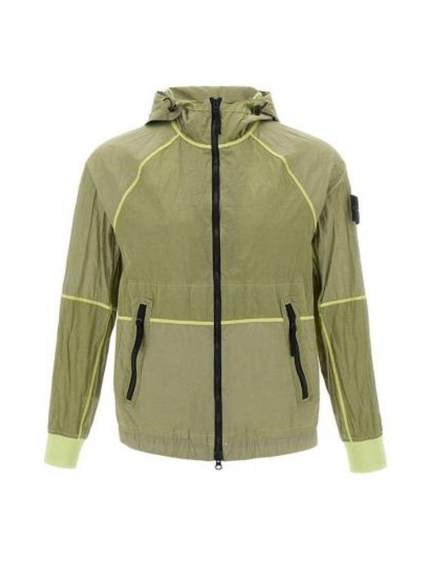 Watro Nylon Hooded Jacket Lime Green - STONE ISLAND - BALAAN 2