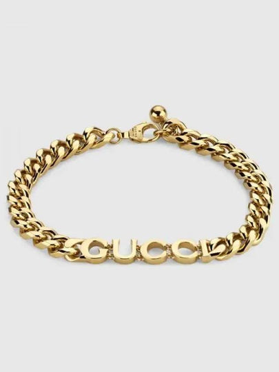 Script Chain Bracelet Yellow Gold - GUCCI - BALAAN 2