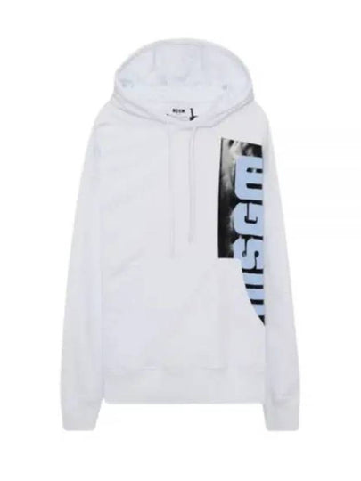 Logo Print Cotton Hoodie White - MSGM - BALAAN 2