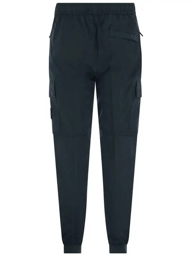 Stretch Cotton Tela Paracadute Cargo Straight Pants Navy Blue - STONE ISLAND - BALAAN 4