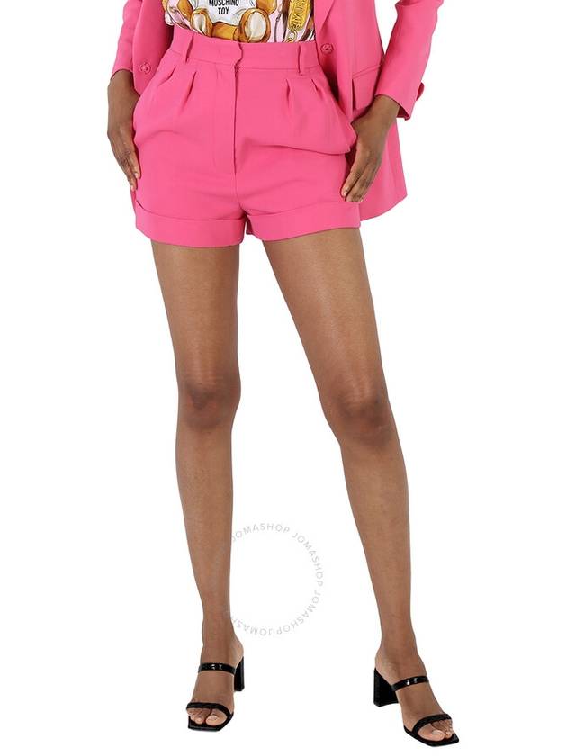 Moschino Ladies Fuschia Turn-Up Brim Tailored Shorts, Brand Size 36 (US Size 2) - MOSCHINO - BALAAN 1