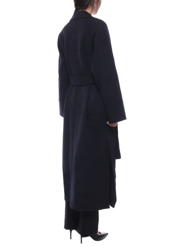 Agata Virgin Wool Single Coat Navy - MAX MARA - BALAAN 7