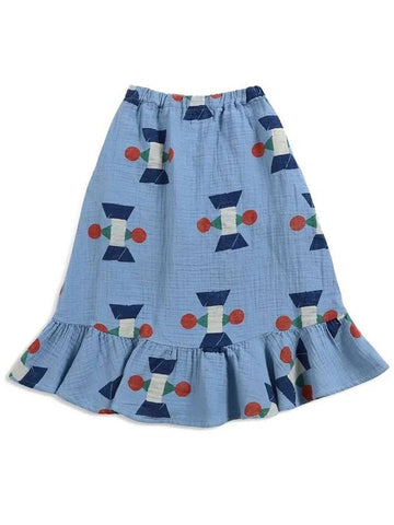 Kids Figure Mini Skirt Blue 221AC116 489 - BOBO CHOSES - BALAAN 1