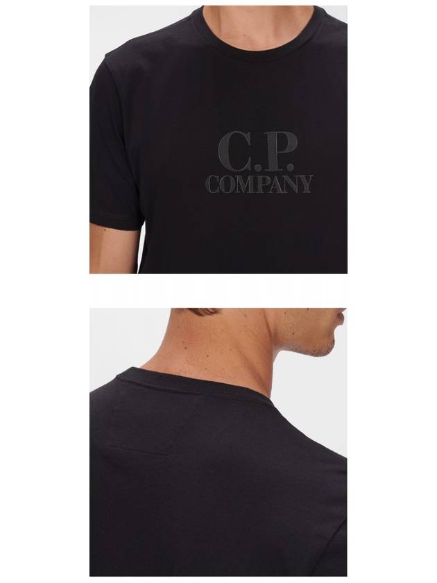 Print Logo Short Sleeve T-Shirt Black - CP COMPANY - BALAAN 6