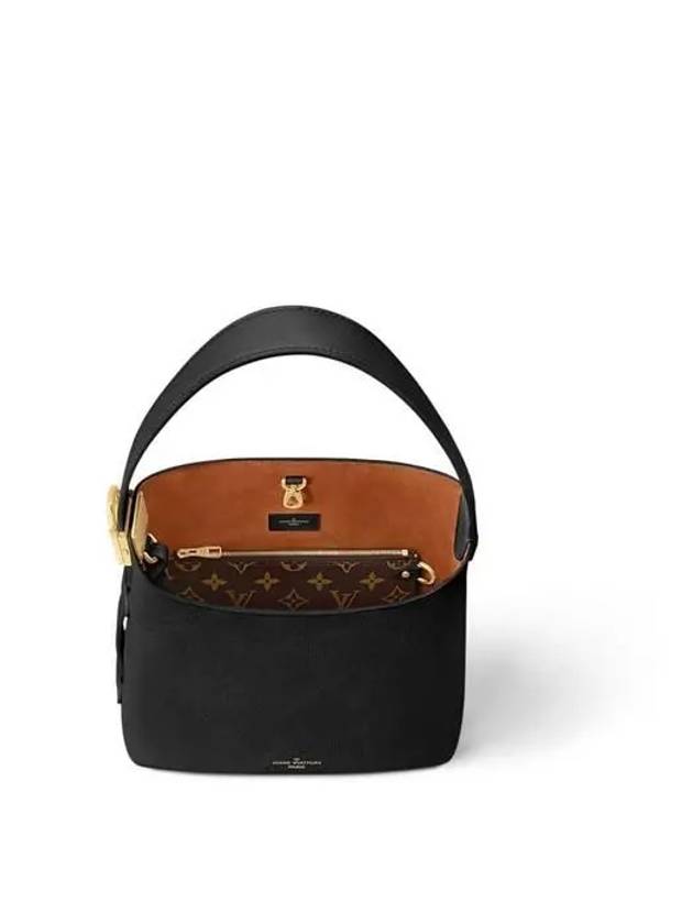 Low Key Hobo Calfskin Shoulder Bag Black - LOUIS VUITTON - BALAAN 5