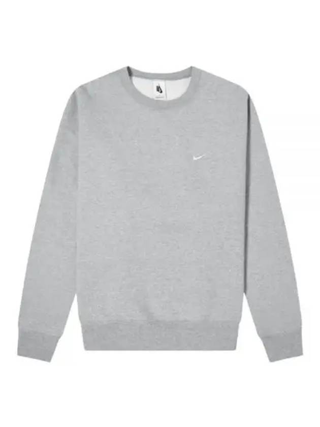 NRG Solo Swoosh Crew Fleece Sweatshirt Grey - NIKE - BALAAN 2