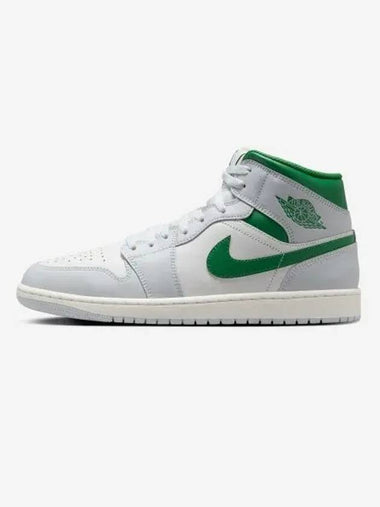 Air Jordan 1 Mid M Summit White Pine Green Pure Platinum DQ8426 142 - NIKE - BALAAN 1