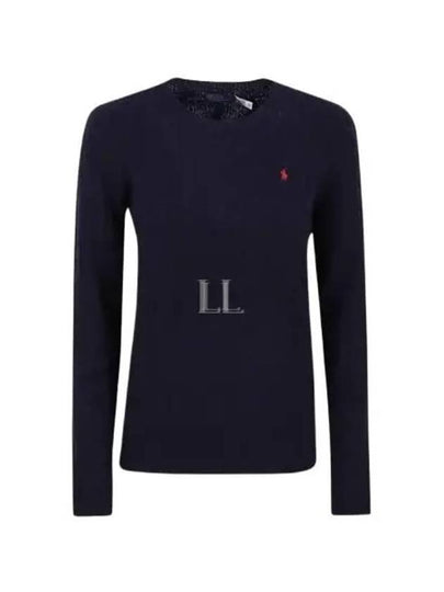 Embroidered Logo Pony Cable Knit Top Navy - POLO RALPH LAUREN - BALAAN 2