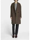 Women's Efegozi Virgin Wool Double Coat Brown - ISABEL MARANT - BALAAN 2