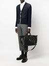 Pebble Grain Medium Duffel Bag Black - THOM BROWNE - BALAAN 3